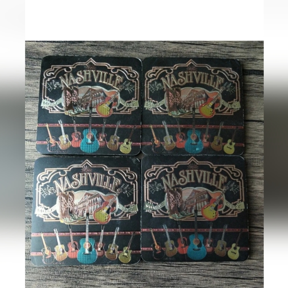 Nashville 4 Colorful Piece Souvenir Coaster Set